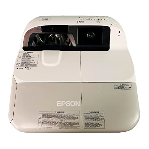 Image of Tekswamp Epson Brightlink 485Wi 3Lcd Projector 3100 Ansi Ultra Short Throw H452A Bundle Hdmi Cable,Power Cable,Remote Control,Wall Mount,Beige
