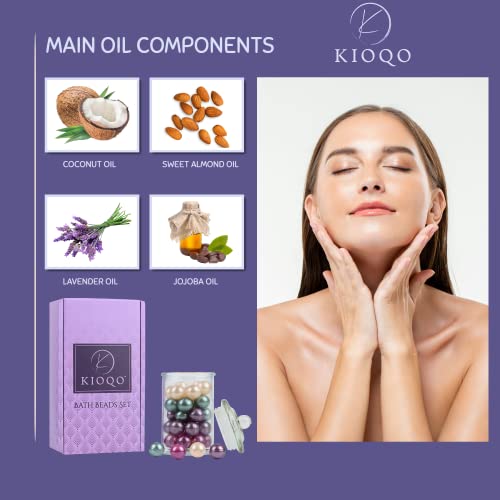 Bath Oil Beads For Tub 90S | Bath Pearls Beads With Oil Bulk | Bath Oil Pearls | 100% Natural Bath Oil Pearl For Bathtub Gift Set (Pack Of 40) #TOP3