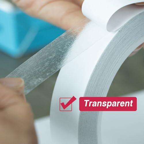 YISUMEI 4 Rollen Klebeband Doppelseitig Selbstklebend Doppelklebeband 10 mm x 25 m Transparent für Basteln DIY Handwerk