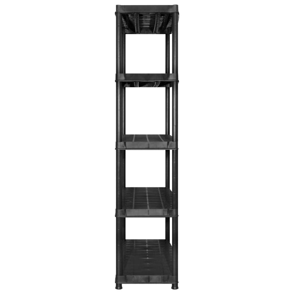 Générique Étagère de Rangement à 5 Niveaux Noir 255x40x185 cm Plastique,Entreprise & Industrie,Stockage Industriel,Étagères industrielles,Noir,24.3 KG,3059857