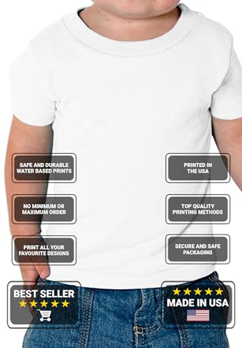 Custom Baby Shirt for Boys Girls Personalized Your Own Image Photo Text T-Shirt Front Print ONLY3