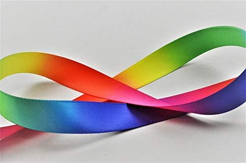 15mm Rainbow Double Satin Ribbon x 10 Metre Rolls! (15mm)