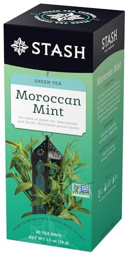 Stash Tea Moroccan Mint Green Tea - Caffeinated, Non-GMO Project Verified Premium Tea with No Artificial Ingredients, 30 Count (Pack of 1) - 30 Bags, With eRaiyan Sticker - Thumbnail 2
