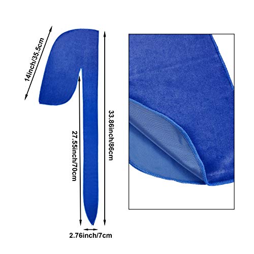 2 Pieces Velvet Baby Durags Kids Durag Caps 360 Wave Wide Strap Headwraps Long Tail Turban Beanies For Boys Girls (Black, Royal Blue) #TOP4