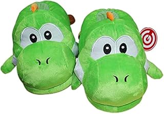 Candora Boys Girls Cartoon Slippers Toddler Winter Warm Plush Shoes Kids Sliders
