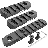 TPO 4-Slot, 7-Slot Aluminum Mlok Picatinny Rail Mount, T-Nuts & Screws & Hex Wrench Included (MK4, MK7) (4,4,7-Slot w/QD Socket-Black)
