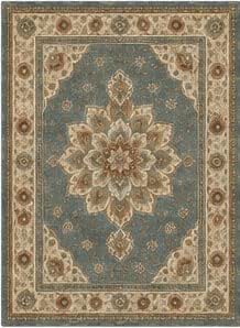 2x3 Faux Wool Area Rug Washable Non Slip (Blue)