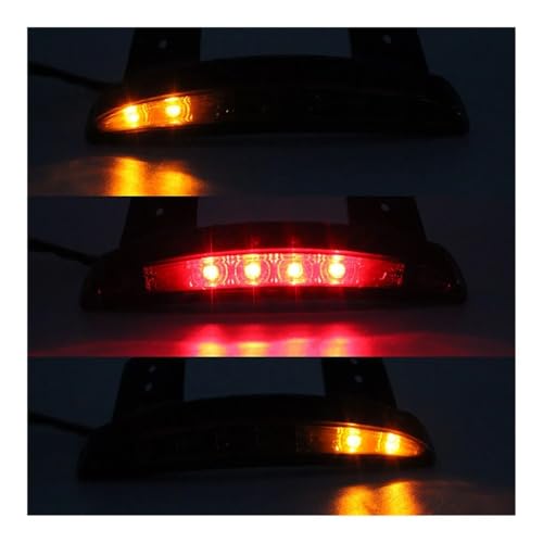 Feu stop arriere a LED bicolore rouge pour modification de moto
