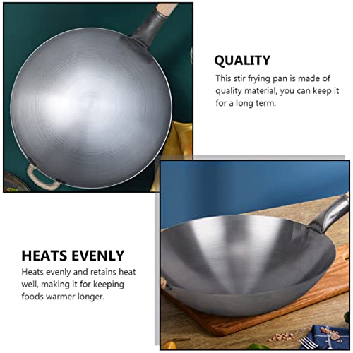 Wok de hierro con mango de plástico y acero antiadherente miniatura 6