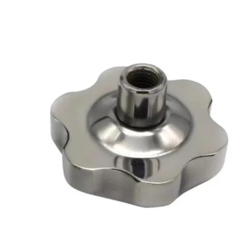 1pc M6 M8 M10 M12 Stainless Steel 304 Female Thread Star Knob Handles Star Shaped Clamping Nuts Knobs Plum Hand Wheel(M6 Head 48mm)
