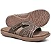 KuaiLu Womens Fashion Orthotic Slides Ladies Lightweight Athletic Yoga Mat Walking Sandals Slip On Thick Cushion Recovery Slippers Sandles Comfortable Plantar Fasciitis Arch Support Brown Tan Size 7.5