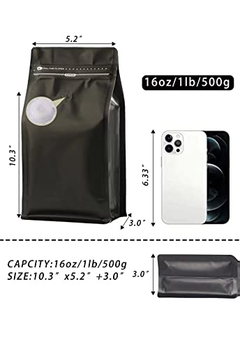 DMpcakDM 16 oz Coffee Bags with Valve