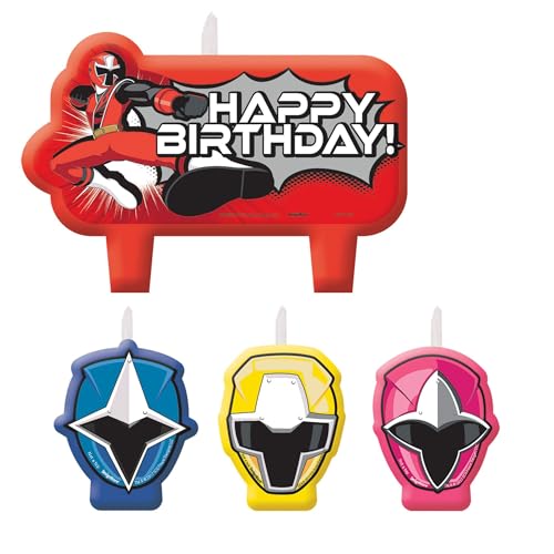 Amscan Power Rangers Ninja Steel Candle Set, Multi Color, One Size (171723)