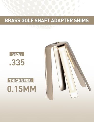 Hateenru 12PCS 6 Legs Universal Golf Shaft Adapter Shims, Brass Shim for Golf Shafts Iron Fits Ferrules .335 .350 .355 .370 Golf Club Parts Adjustable Accessories