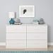 Mainstays 6 Drawer Dresser, White Stipple