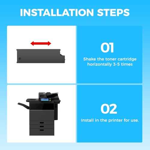 Image of T-FC556U Toner Cartridge Set 4-Pack Replacement for Toshiba T-FC556U-K T-FC556U-C T-FC556U-M T-FC556U-Y Toner Compatible for Toshiba E-Studio 5506AC 6506AC 7506AC 5506ACT 6506ACT 7506ACT Printer Black