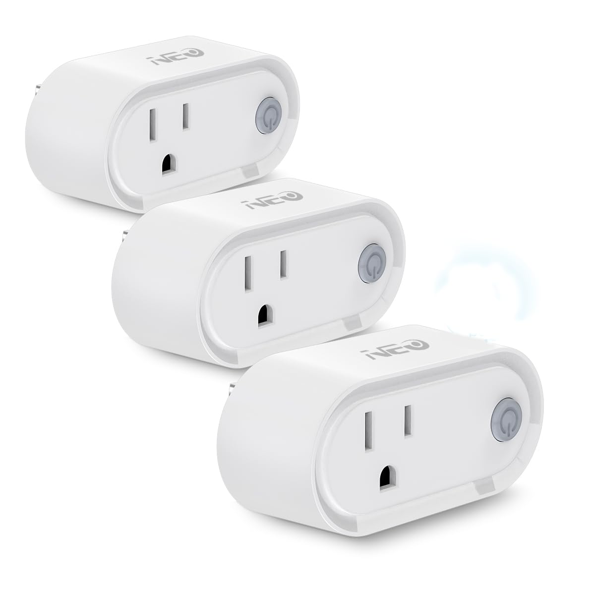 NEO Z-Wave Plus Smart Mini Plug 3-Pack Compact Z-Wave Outlet for Home Automation Compatible with SmartThings Basic On