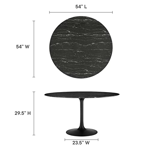 Image of Modway Lippa Dining Table, 54 inch, Black Black
