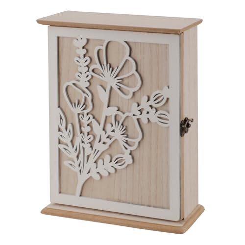 suaywo Boîte à clés Murale en Bois Armoire a Clef Murale avec 6 Crochets Boîte à Clés en Bois pour Les entrées, Les Chambres et Les couloirs - 26 * 20 *...