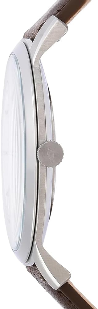Fossil Men's Minimalist Quartz Stainless Steel and Leather Three-Hand Watch - Image 2