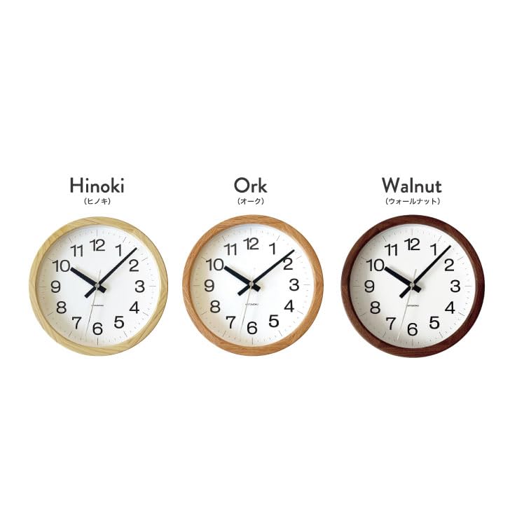 Amazon.co.jp: KATOMOKU Muku Clock 16 ウォールナット 掛け時計 連続