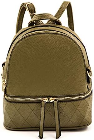 Kora Faux Leather Small Fashion Casual Daypack Backpack for Women | Convertible Crossbody | Tan