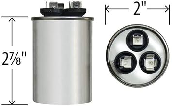GE Genteq Capacitor round 25/5 uf MFD 370 volt 97F9803, 25 + 5 MFD at 370 volts
