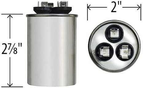 GE Genteq Capacitor round 25/5 uf MFD 370 volt 97F9803, 25 + 5 MFD at 370 volts