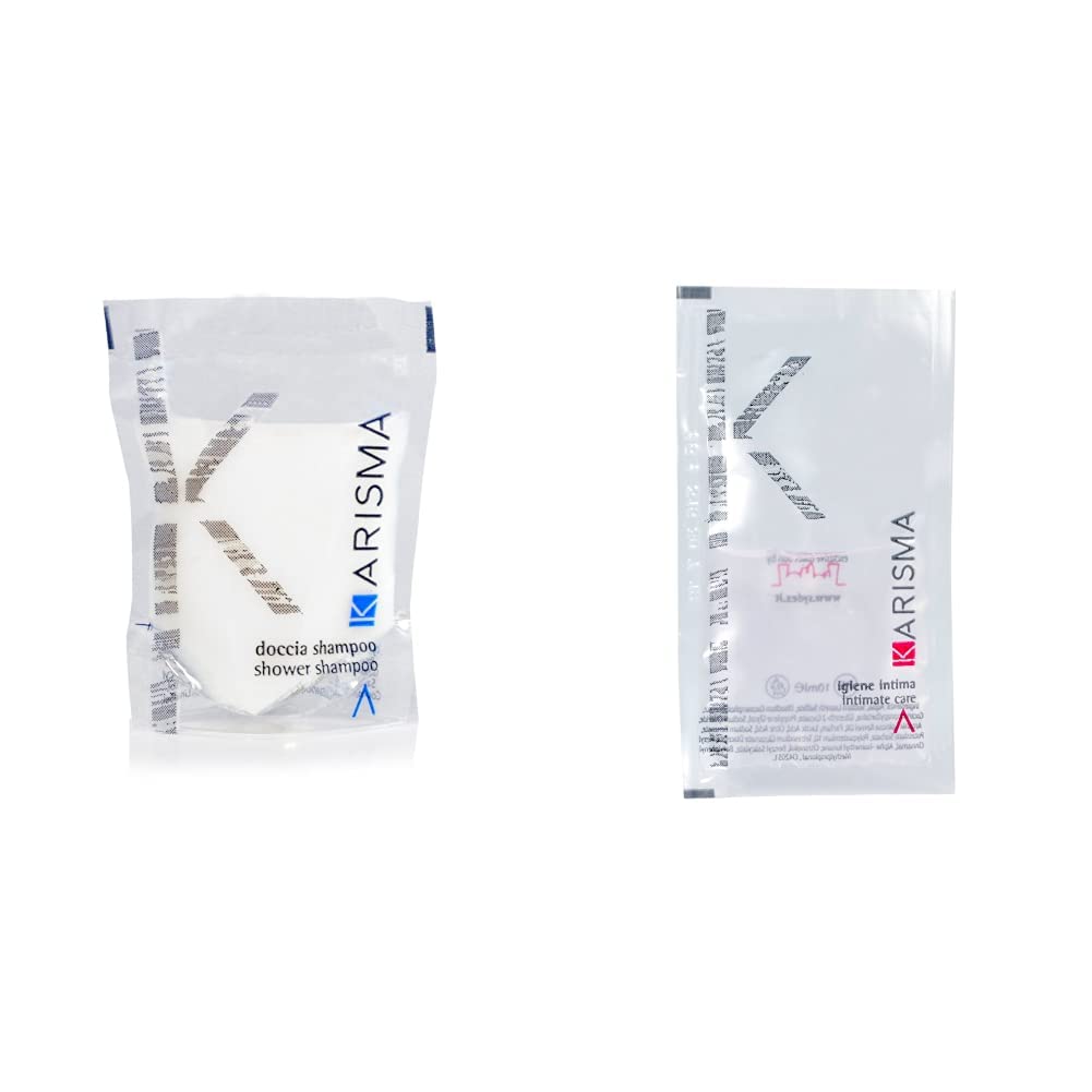Karisma KRDS20 Doccia/Shampoo Standup 20 ml, 500 Pezzi & KRIG10 Igiene Intima Bustina da 10 ml, 500 Pezzi