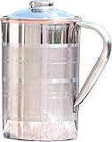 Stainless Steel and Copper Pitcher with Lid | Heavy Duty Stainless Steel and Pure Copper Designer...