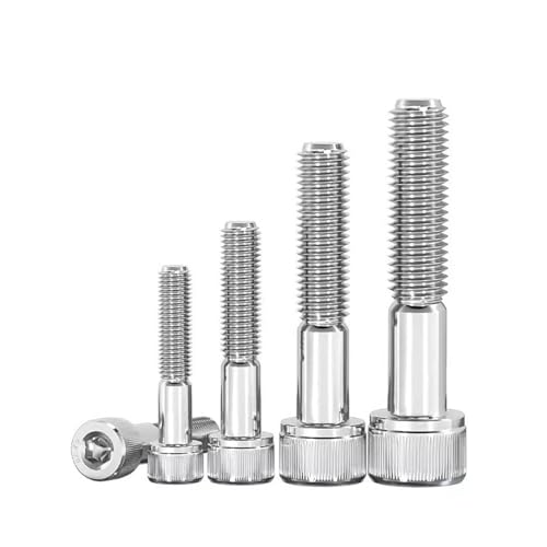 YCPIN(小さな店) M3 M4 M5 M6 半歯六角六角穴付きカップヘッドネジ 304ステンレス鋼 DIN912 半ねじボルト(M6x110mm 2pcs)