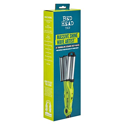 Bed Head Wave Artist Ceramic Deep Hair Waver for Beachy Waves, Green