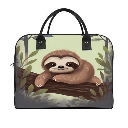 Bolsa Tote Cute Sloth1 con Correa Ajustable y Zipper miniatura 3