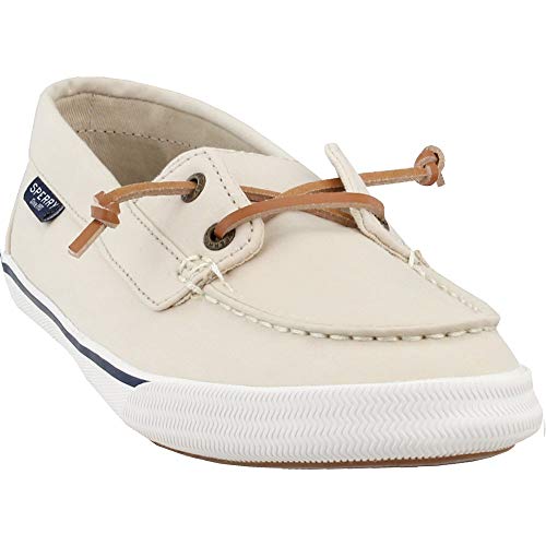 Sperry Womens Lounge Away Poplin Casual Sneakers, Beige, 10