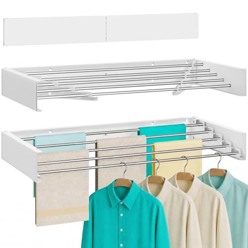 Laundry Drying Rack 31.6", Wall Mounted Clothes Drying Rack Foldable