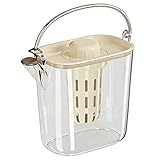Trinkkanne | mit Griff & Kapazität - Auslaufsicher,Saft mit Deckel für Kühlschrank | Für Zuhause, Büro, Camping, Partys – Heißer/Kalter Tee, Kaffee, Saft, Softdrinks