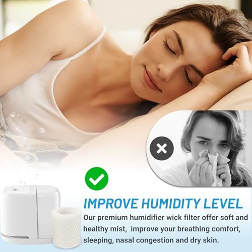 Image of Lemige Premium Humidifier Filter Replacement 2.0 for Canopy Bedside Humidifier and Nursery Humidifiers, Made with Wood Pulp and Paper Wick Filter, Humidifier Wicking Filter Replace Every 6 Weeks
