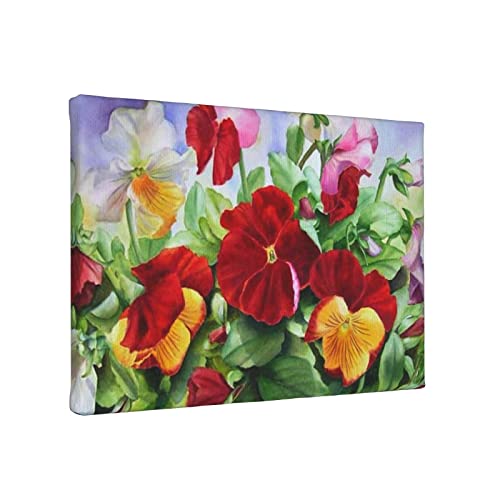Impression sur toile Pansy Perfection non encadrée 20x30 cm pour salon