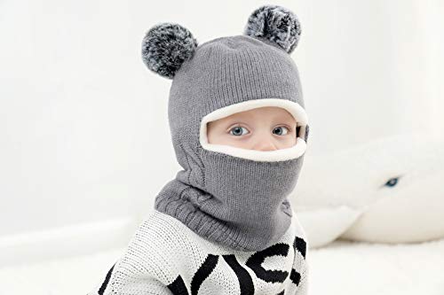 Image of Baby Girls Boys Winter Hat Scarf Kids Earflap Hood Scarves
