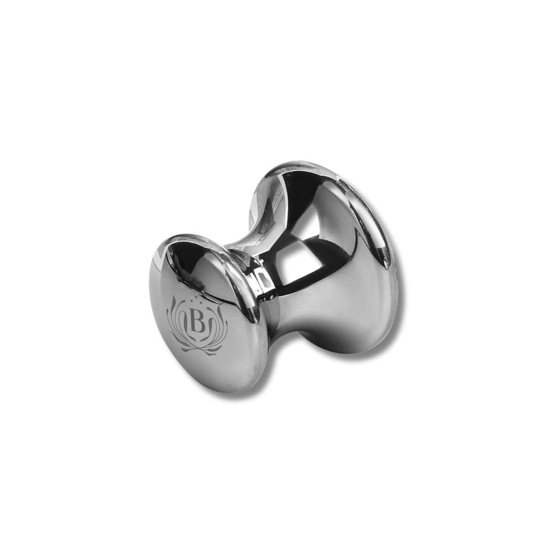 Blumenes - Mushroom Gua Sha Tool - Stainless Steel Massage Tool for Face & Body - Cold & Heat Retention for Relaxing Spa Experience - Durable Stainless Gua Sha for Enhanced Skincare Routine