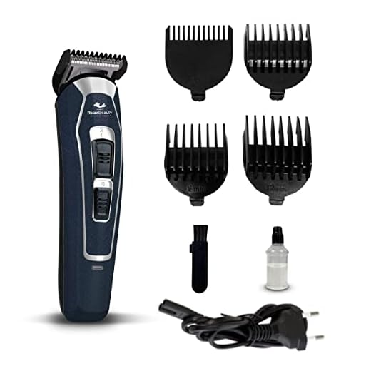 Barbeador Elétrico aparador de Pelos Corporal e Barba Sport Barber Sem Fio Com 4 Acessórios - Relaxmedic