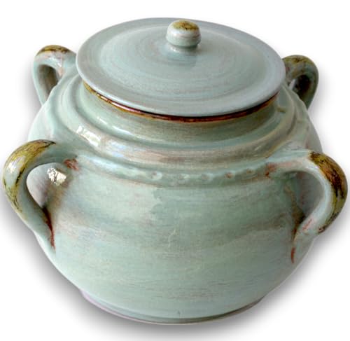 Legumiera Turchese Terre Antiche con Manici, Pentola in Terracotta Colì
