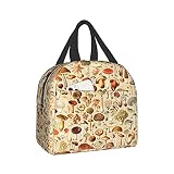 vdcucc Vintage Mushroom Lunch Box Reusable Lunch Bag Food Container For Women Men Adults Work Travel