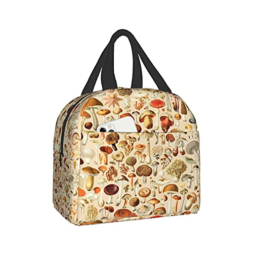 Vdcucc Vintage Mushroom Lunch Box Reusable Lunch Bag Food Container For Women Men Adults Work Travel Picnic #TOP8