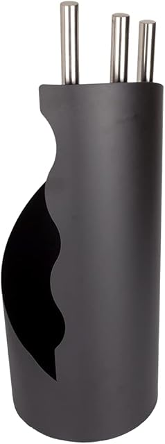 Valiant 3-Piece Concealed Fireside Companion Set,Black,Height: 55cm