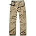 Jessie Kidden Hiking Walking Trousers Men,Quick Dry Convertible Lightweight Breathable Waterproof Outdoor Fishing Work Zip Off Cargo Pants #6088 Khaki-34