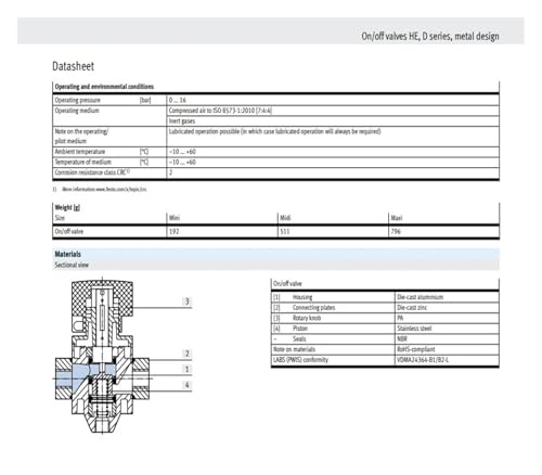 Vanne de commutation pneumatique HE 1/2 et DD-Mini pour bloc de traitement - 4