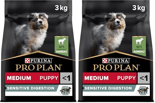 PRO PLAN Chien Medium Puppy Sensitive Digestion Agneau 3KG (Lot de 2)