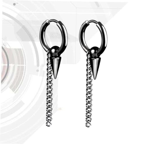 4 peças brincos masculinos brincos de aço inoxidável brincos masculinos brincos de corrente moda aço