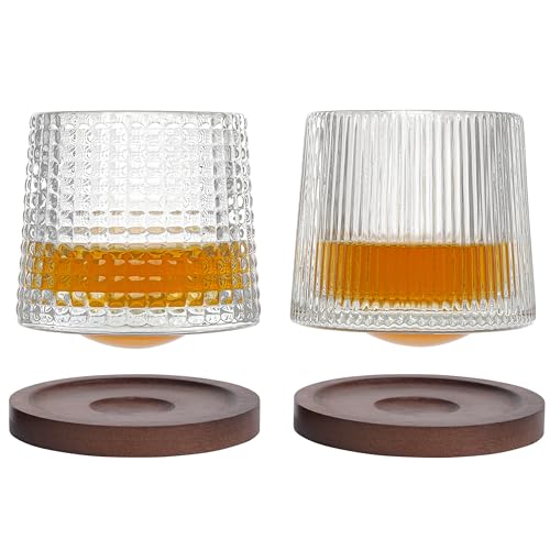 RESOYE Lot De 4 Verres à Whisky - Style Ancien - Pour Boire Du Bourbon, Du Cognac, Du Whisky, Des Cocktails